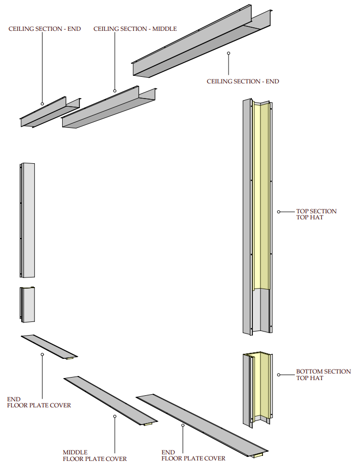 Partition wall kit frame